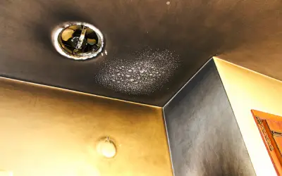 smoke damage in a kitchen in need of fire restoration services